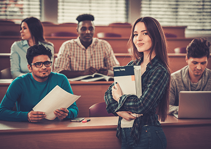 Studying in Canada Is a Pathway to Permanent Residence Class in session with students seated