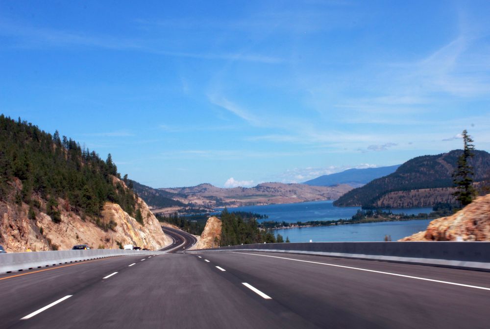 https://canadianvisa.org/blog/travel/top-3-road-trips-in-canada Lake Country highway in Okanagan Valley, Canada