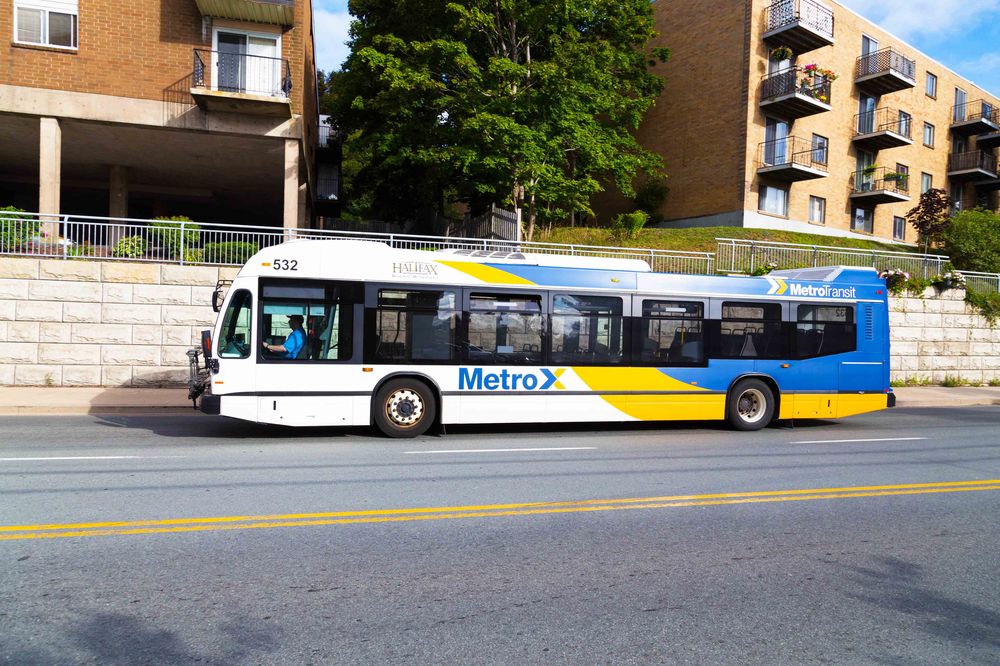 Cost of Living in Halifax public bus along a rural road in Halifax