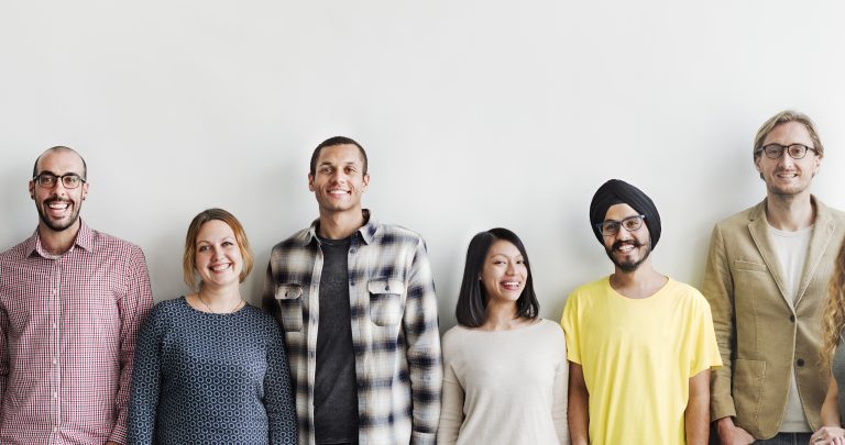 Diverse group of men and women