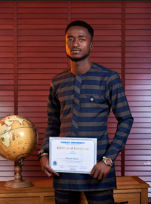 Clement Fearon from Ghana who has recently completed his IELTS Course