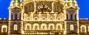 Parliment building of Victoria at night